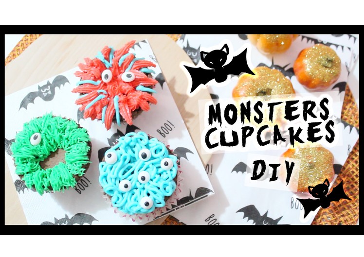 Monsters Cupcakes - Halloween DIY -