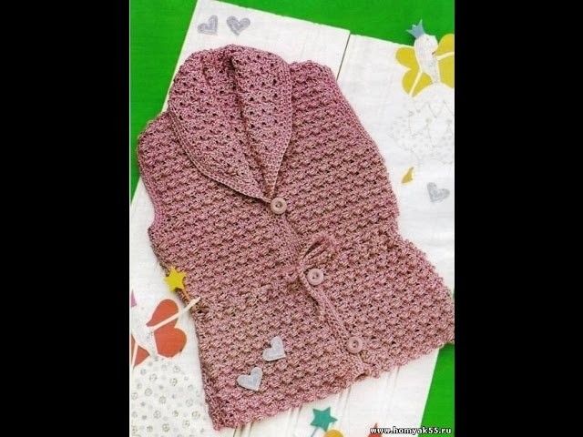 VERY EASY crochet cardigan. sweater. jumper tutorial - baby and child sizes 27