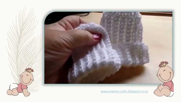 Crochet Preemie Ribbed Beanie