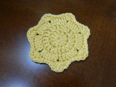 Easy to crochet flower coaster