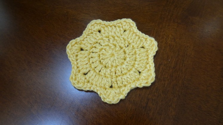 Easy to crochet flower coaster