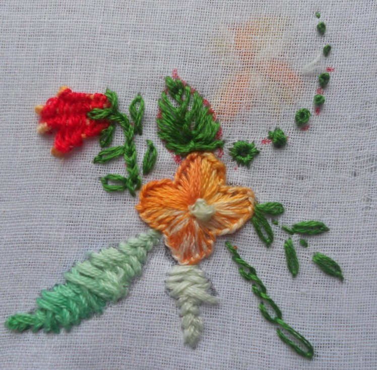 HOW TO EMBROID A FLOWER USING BUTTONHOLE STITCH - TUTORIAL