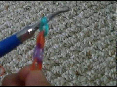 How to make "Single Chain" only on a hook.crochet hook - Rainbowloomcrafters