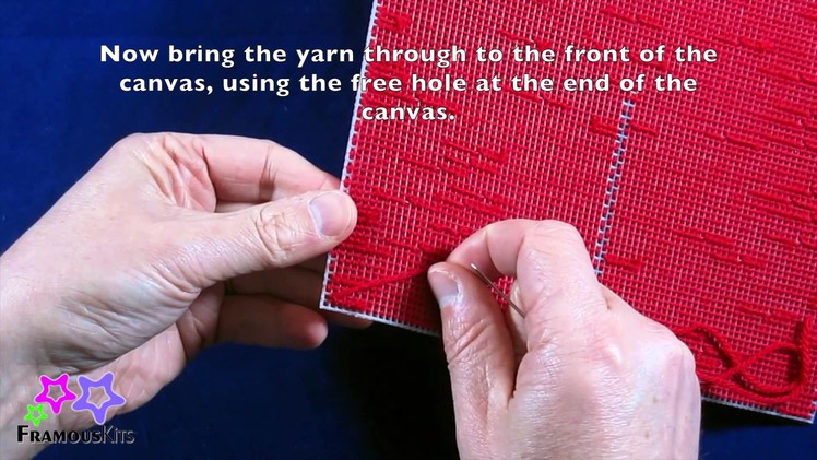 How to sew plastic canvas edging - FRAMOUS KITS VIDEO NO.16