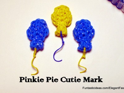 Rainbow Loom Balloons.Pinkie Pie Cutie Mark charm(My Little Pony) - How to