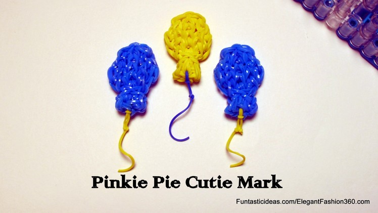 Rainbow Loom Balloons.Pinkie Pie Cutie Mark charm(My Little Pony) - How to