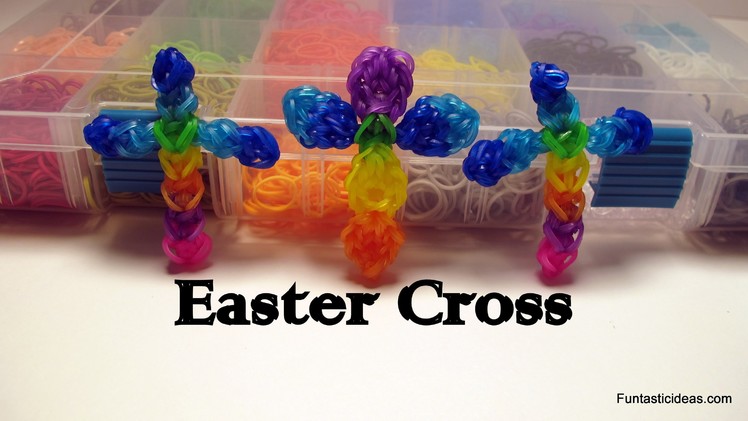 Rainbow Loom Easter Cross Charm - How to