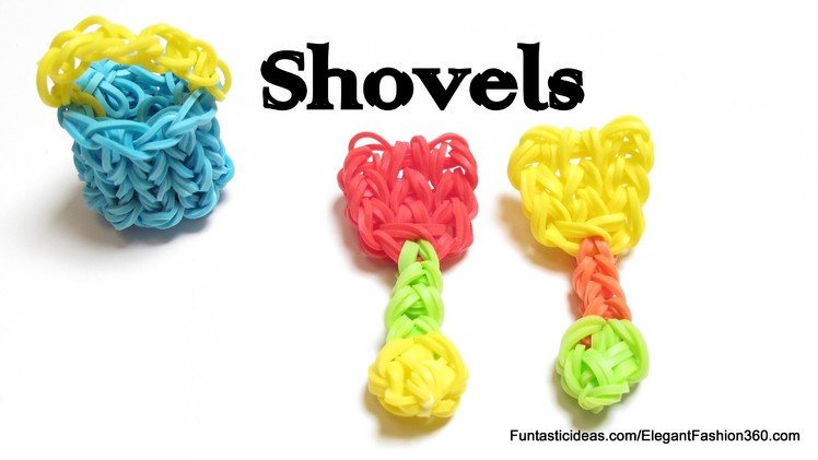 Rainbow Loom Shovel.Beach Toys charm - How to - Summer Series