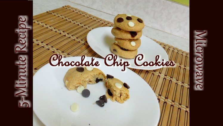 5-Minute Chocolate Chip Cookies no Oven Video Recipe by Bhavna - Eggless