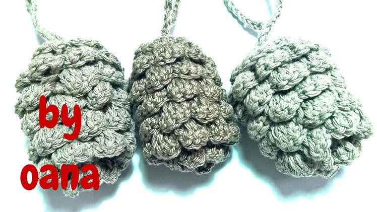 Crochet pine cone