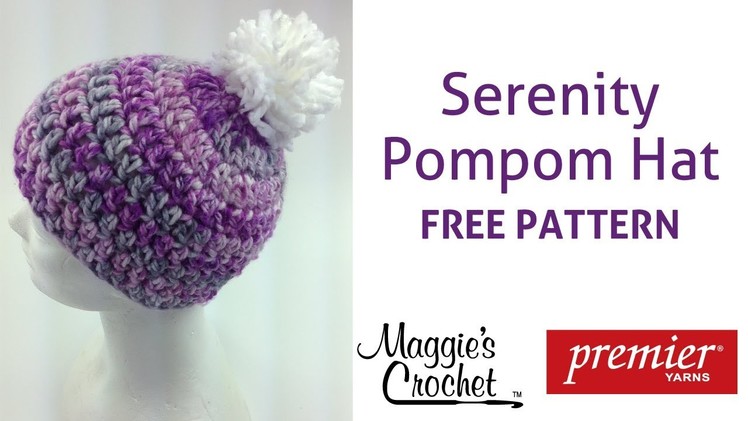 Crochet Pompom Hat Free Pattern - Right  Handed