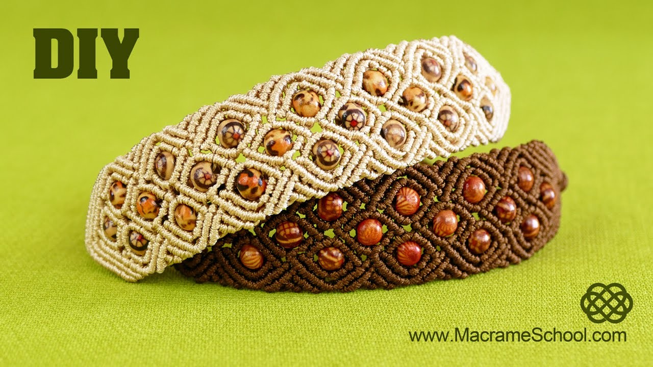 Diamond Square Bracelet - Macrame Tutorial