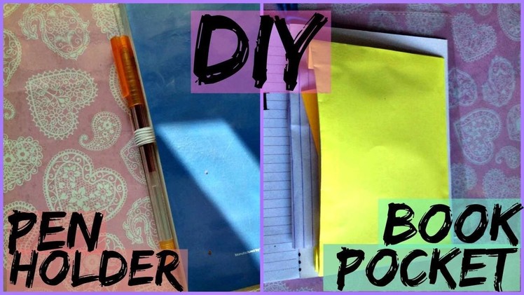 DIY Book Pocket & Pen Holder | DIY Back-to-School
