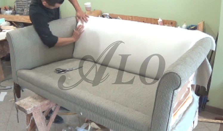 DIY: HOW TO REUPHOLSTER A FURNITURE WITH ROLL ARMS - ALOWORLD