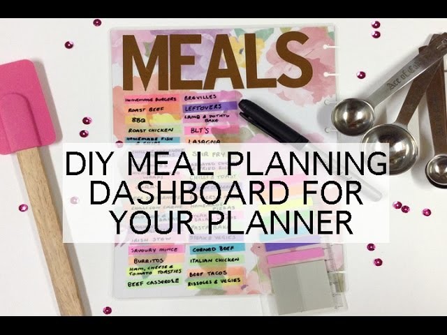 DIY Meal Planning Dashboard for your Planner