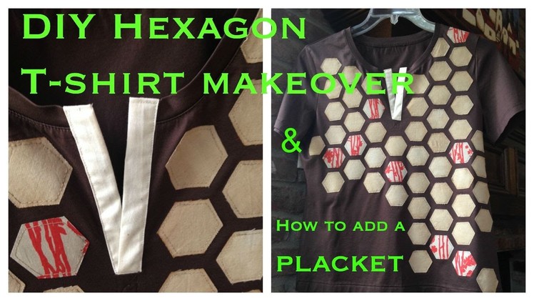 DIY Summer Top Series #3: PLACKET on a T with HEXAGONS