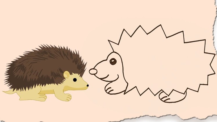 How to Draw a Hedgehog by HooplaKidz Doodle | Drawing Tutorial