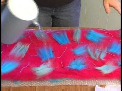 How to Make a Felt Scarf : Adding Soapy Water for Wet Felting