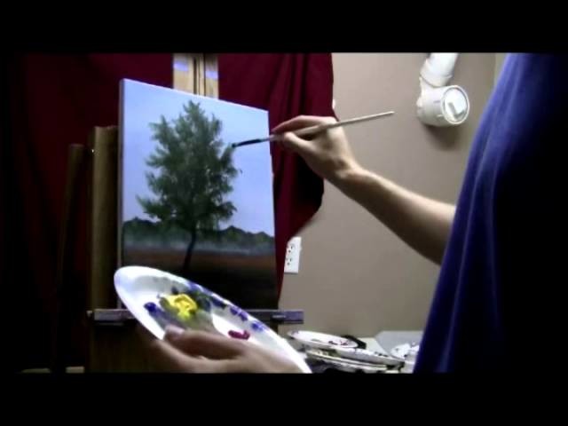 How To Paint An Autumn Tree, Colors Changing - Free Acrylic Painting Lessons by Brandon Schafer