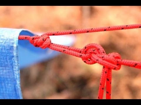 How to tie three basic knots for making quick, easy tarp survival shelters
