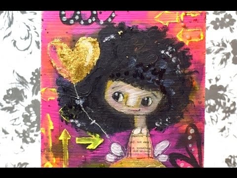 Mixed Media Fairy for Faber-Castell Design Memory Craft