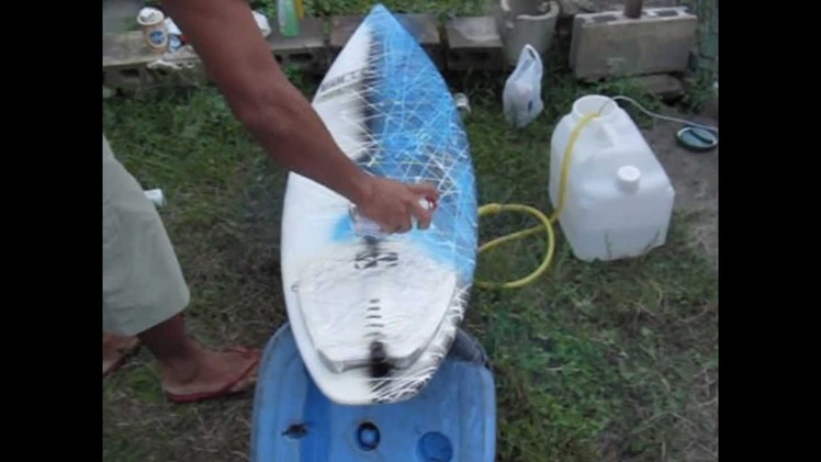 Painting with soap surfboards