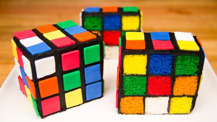 Rubik's Cube Cake from Cookies Cupcakes and Cardio