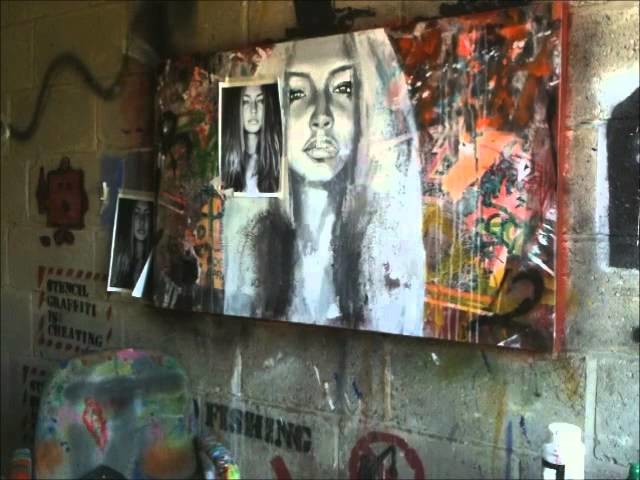 Time Lapse Art - Mixed Media Girl Portrait on Canvas - Joe Slatter