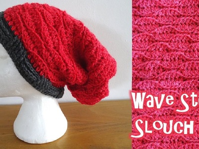 Wave Stitch Slouch Hat - Crochet Tutorial