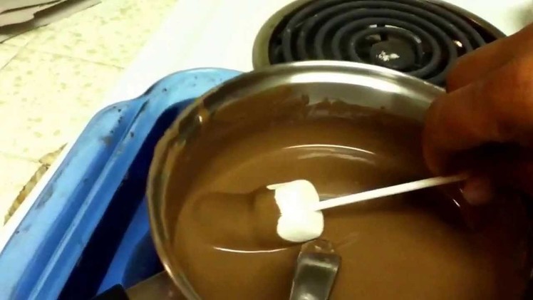 Como hacer malvaviscos cubiertos de chocolate