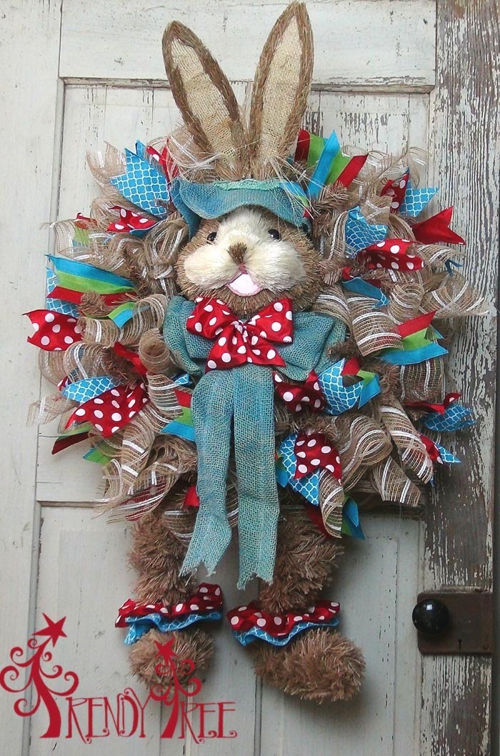 DIY Easter Bunny with Legs Wreath by Trendy Tree
