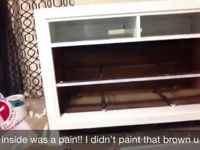 DIY Paint brown dresser White