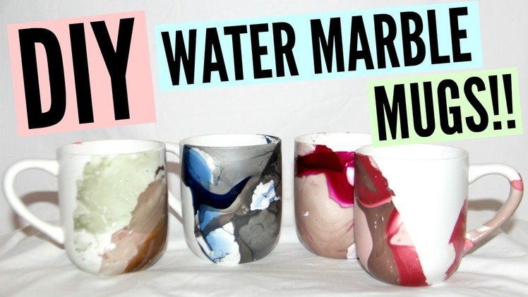 DIY Water Marble Mugs!!