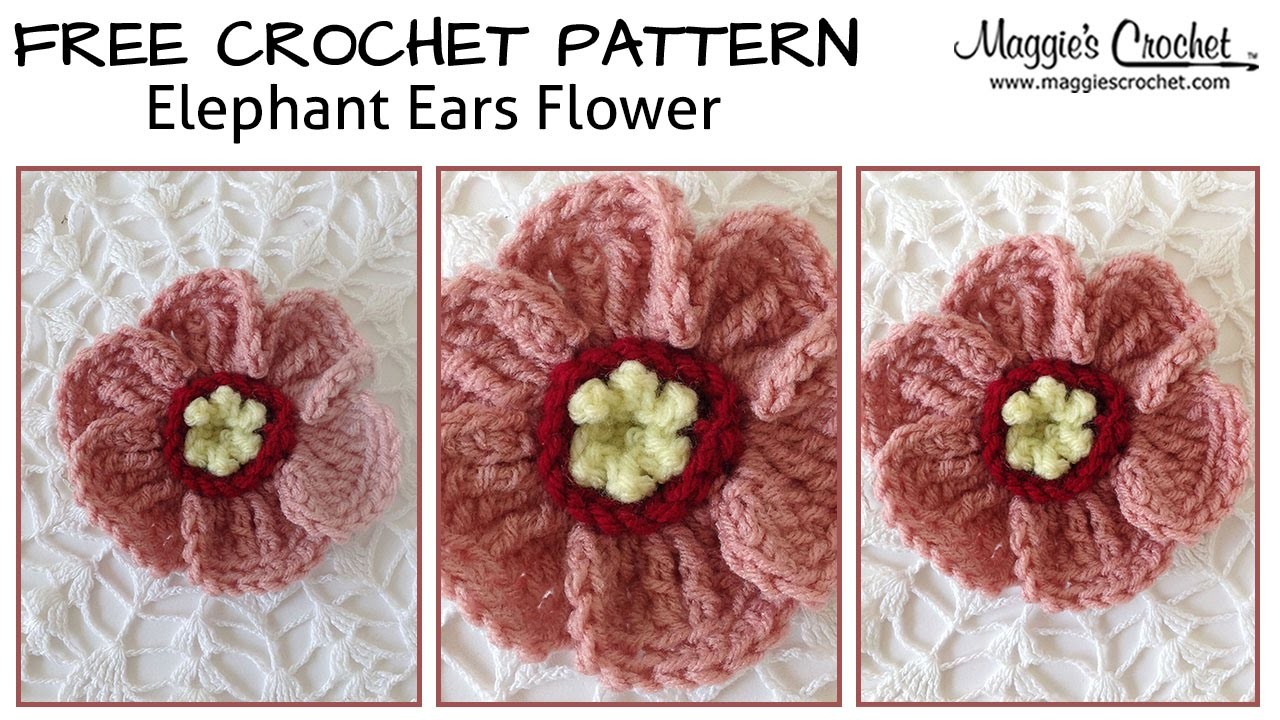 Elephant Ears Free Crochet Pattern Right Handed