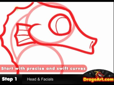 How to Draw a Seahorse For Kids, Seahorse, Step by Step