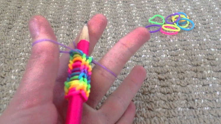 How to make a loom band pencil grip by hand