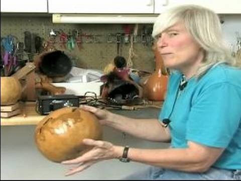 How to Make Gourd Art : How to Scorch a Gourd Bowl