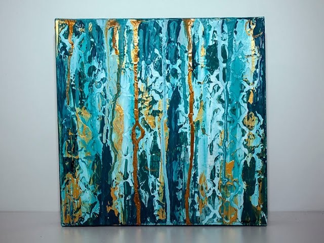Mixed Media - Teal Canvas Painting - Art Journal Page #12