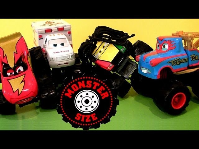 Monster Truck Mater Cars Toons Toys Tormentor & Frightning McMean Lightning McQueen 2013 Disney