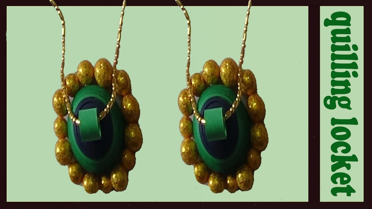 Paper quilling making locket for women