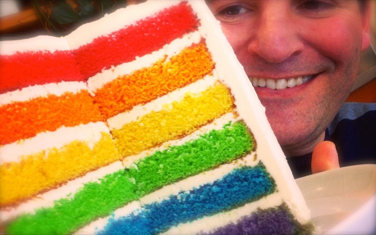 Rainbow Cake: Great results, easy to follow