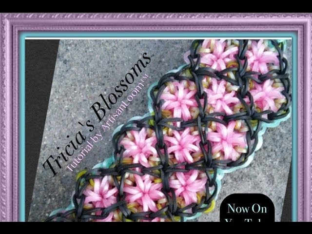 Rainbow Loom Band Tricia's Blossoms Bracelet Tutorial.How To