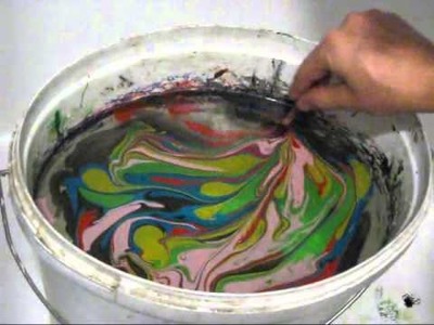 Swirling using the Easy Marble paints