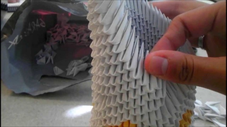 3D Origami: Asymmetrical Vase.