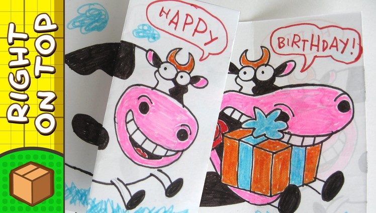 Crafts Ideas for Kids - Cow Card | DIY on BoxYourSelf