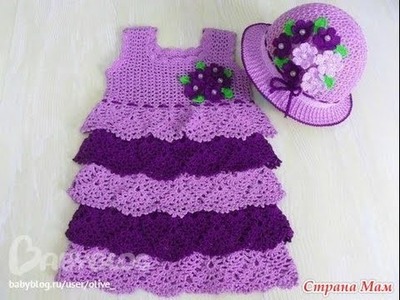 Crochet baby dress| How to crochet an easy shell stitch baby. girl's dress for beginners 98