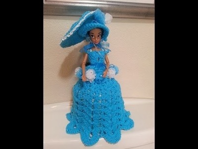 Crochet Fashion Doll Toilet Roll Paper Cover or Birthday Cake Topper Part 2 of 2 DIY Tutorial