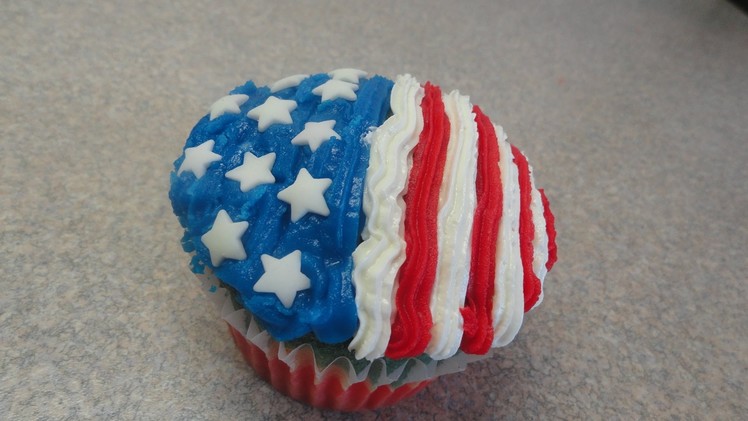 Decorating Cupcakes #106: Fourth of July. Independence Day