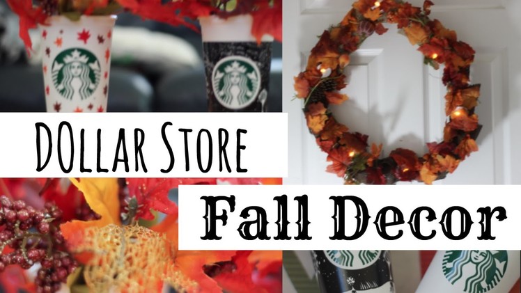 DIY-Cheap Fall Decor: Aluminum Wreath + Coffee Fall Flowers