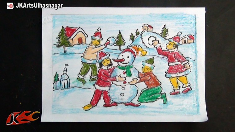 DIY Christmas Memory Drawing  | How to Draw | JK Arts 752